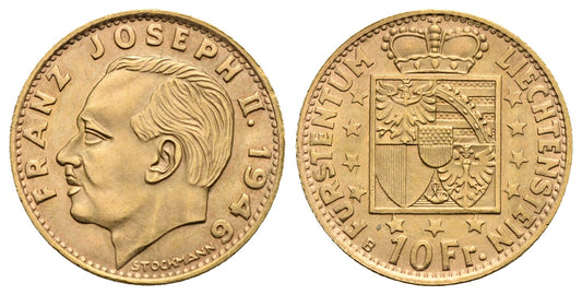 Liechtenstein. 10 Franken 1946