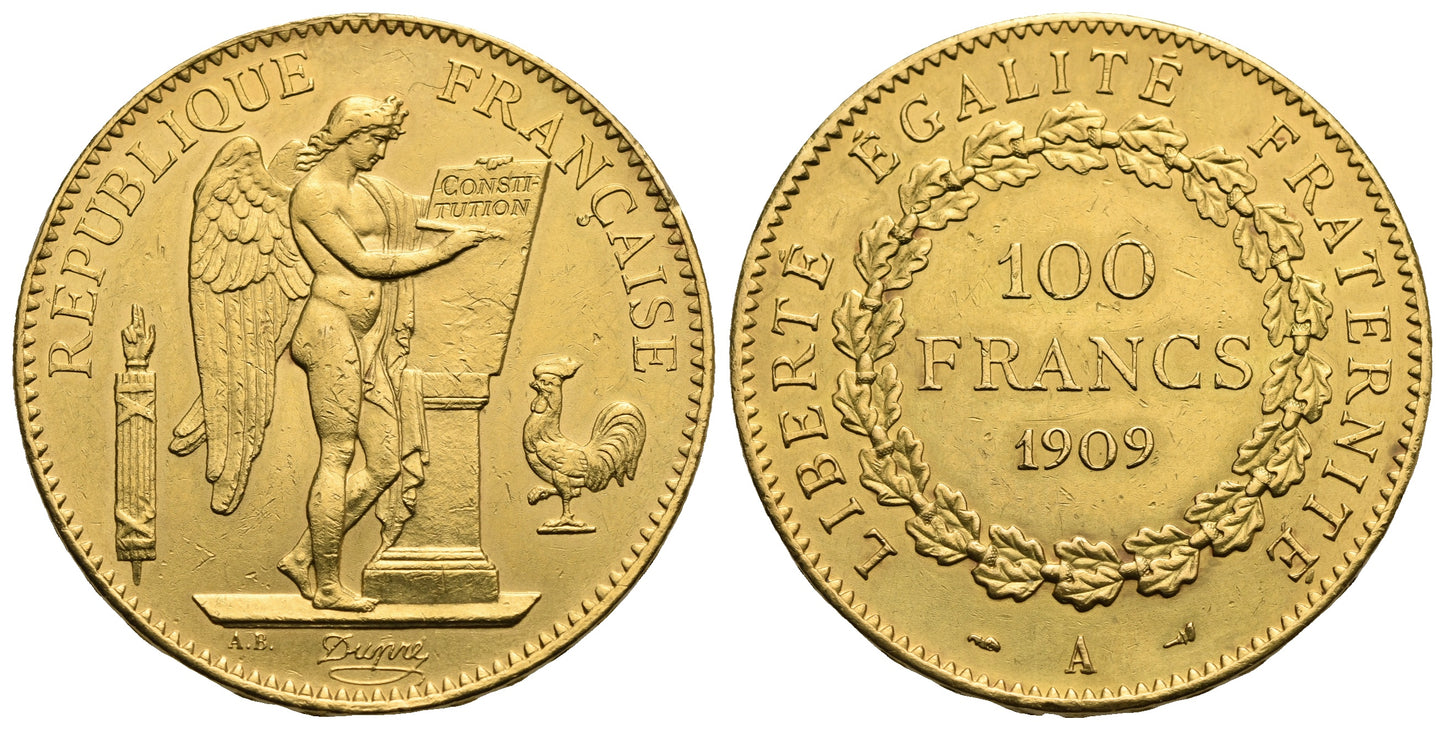 France. Third Republic. 100 Francs 1909