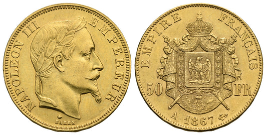 Frankreich. Napoleon III. 50 Franken 1867