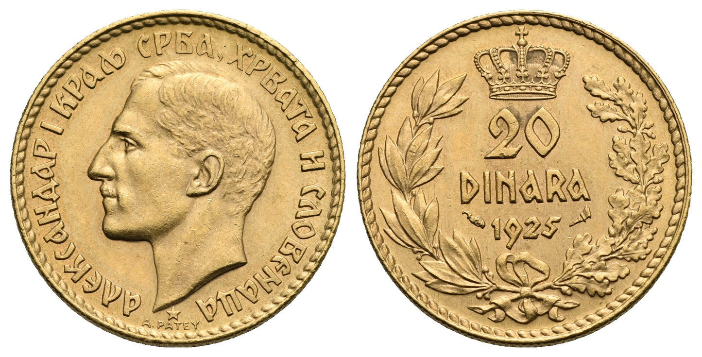Yugoslavia. 20 Dinar 1925