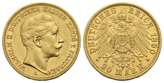 Deutsche Staaten. Preußen. 20 Mark 1890
