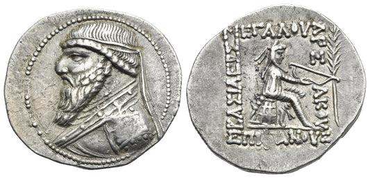Re dei Parti. Mitridate II, 121-91 a.C. circa